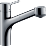 Смеситель для кухонной мойки hansgrohe Talis M52 170, с вытяжным душем 2jet 32841000, хром