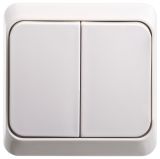 Выключатель 2-клавишный Systeme Electric (Schneider Electric) Etude, кремовый BA10-002K