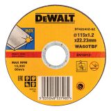 Круг отрезной DEWALT INDUSTRIAL DT42240Z, по металлу, 115 x 22.2 x 1.2 мм, тип 1