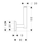 Держатель для запасного рулона туалетной бумаги hansgrohe Logis Classic 41617000, хром