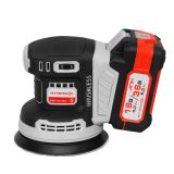 Эксцентриковая шлифмашина ИНТЕРСКОЛ ЭШМ-125/18ВЭ 2,0, 18 В, 125 мм, 20000 кол/мин, без АКБ и ЗУ