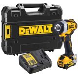 Аккумуляторный гайковерт DEWALT DCF901P1, 12 В, 340 Нм, 3250 уд/мин, с АКБ 5 Ач и ЗУ, в кейсе TSTAK (DCF901P1-QW)