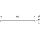 Зеркало с подсветкой Geberit Option basic 90 см, белый, 500.589.00.1