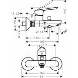 Смеситель для ванны hansgrohe Logis E внешнего монтажа 71415000, хром