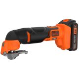 Мультифункциональнай инструмент (реноватор) BLACK+DECKER BDCOS18D1K, 18В, АКБ 2Ач, З/У 1А, 20 аксессуаров, кейс