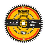 Диск DEWALT DEWDT1670QZ для аккумуляторных пил, 184*16*60T