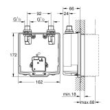 Встраиваемый механизм GROHE Eurosmart Cosmopolitan E (36339001)