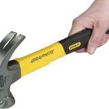 Молоток Graphite Curved Claw с загнутым гвоздодером STANLEY 1-51-505, 450 г/16 мм