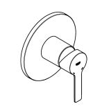 Внешняя часть смесителя для душа GROHE Lineare, хром (24063001)