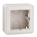 Коробка для наружного монтажа Systeme Electric (Schneider Electric) W59, 1-местная с рамкой, белый KP-152-18