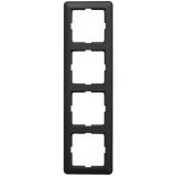 Рамка 4-постовая вертикальная Systeme Electric (Schneider Electric) W59, черный бархат KD-4-68