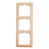 Рамка 3-постовая вертикальная Systeme Electric (Schneider Electric) W59, сосна KD-3-78
