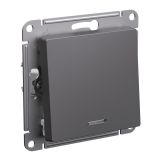 Переключатель 1-клавишный с подсветкой Systeme Electric (Schneider Electric) Atlas Design 10АХ, базальт ATN001463