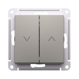 Выключатель для жалюзи 2-клавишный Systeme Electric (Schneider Electric) Atlas Design 10А, шампань ATN000519