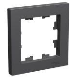 Рамка 1-постовая универсальная Systeme Electric (Schneider Electric) Atlas Design, базальт ATN001401