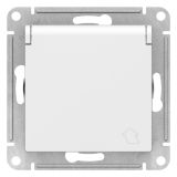 Розетка с заземлением со шторками с крышкой 16А Systeme Electric (Schneider Electric) Atlas Design, лотос ATN001346