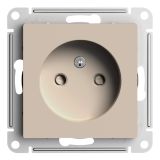 Розетка без заземления со шторками 16А Systeme Electric (Schneider Electric) AtlasDesign, песочный ATN001249