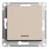 Переключатель 1-клавишный с подсветкой Systeme Electric (Schneider Electric) AtlasDesign, песочный ATN001263