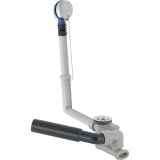 Слив-перелив для ванны Geberit с пробкой, d52, с декоративным комплектом: глянцевый хром, d=40/50мм, хром, серый, 150.017.00.6