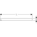 Финишный комплект, к дренажному каналу Geberit, полированная нержавеющая сталь: L=90см, хром, 154.352.00.1
