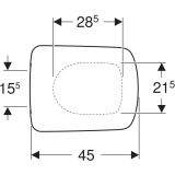 Сиденье для унитаза Geberit Selnova Square крепление сверху, белый / глянцевый, 500.334.01.1