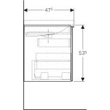 Тумба для раковины Geberit Acanto 89 см, песчаный глянец, 500.612.JL.2