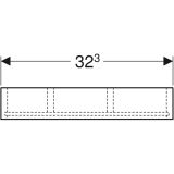 Перегородка для выдвижного ящика Geberit h-образная, темно-серый, 500.677.00.1