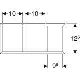 Перегородка для выдвижного ящика Geberit h-образная, темно-серый, 500.677.00.1