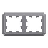 Рамка 2-постовая универсальная Systeme Electric (Schneider Electric) Atlas Design Antique, сталь ATN100902