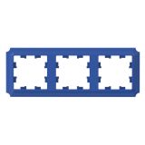 Рамка 3-постовая универсальная Systeme Electric (Schneider Electric) Atlas Design Antique, аквамарин ATN101103