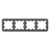 Рамка 4-постовая универсальная Systeme Electric (Schneider Electric) Atlas Design Antique, базальт ATN101404