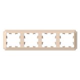 Рамка 4-постовая универсальная Systeme Electric (Schneider Electric) Atlas Design Antique, песочный ATN101204