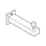 Излив для ванны GROHE Universal Cube с переключателем ванна/душ, хром (13304000)