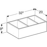 Перегородка для выдвижного ящика Geberit h-образная, темно-серый, 500.676.00.1