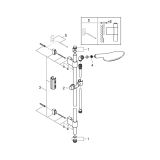 Душевой гарнитур GROHE Rainshower Solo 150, 2 режима струи, душевая штанга 900 мм, хром (27273001)