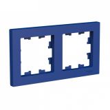 Рамка 2-постовая универсальная Systeme Electric (Schneider Electric) AtlasDesign, аквамарин ATN001102