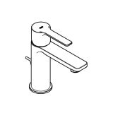 Смеситель для раковины GROHE Lineare, XS-size, хром (32109001)