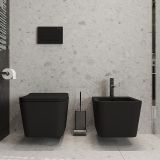 Унитаз подвесной Aqueduto MACIO Plus 525*345 безободковый, сиденье с микролифтом, черный матовый (MACТ0240)