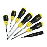 Набор из 6 отверток Cushion Grip + отвертка-пробник STANLEY 0-65-009, 250 В (5х100, 6,5х45, 6,5х150, PH1x75, PH2x45, PH2x150 +тестер)