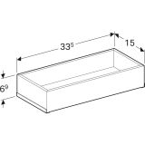 Ящик-органайзер Geberit Acanto, бежевый, 500.648.00.2