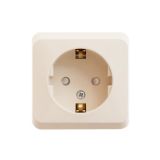 Розетка с заземлением со шторками 16А Systeme Electric (Schneider Electric) Etude, кремовый PA16-004K
