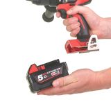 Аккумуляторная дрель-шуруповерт Milwaukee M18 BLDD2-502X, 18 В, 82 Нм, 1800 об/мин, с 2 АКБ 5 Ач и ЗУ, в кейсе, 4933464515