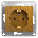 Розетка с заземлением 16А Systeme Electric (Schneider Electric) Glossa, дерево дуб GSL000543