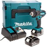 Аккумуляторная ударная дрель-шуруповерт Makita 18В, АКБ 2х5.0 Ah и ЗУ, кейс MakPac-2, DHP482RTJ
