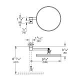 Косметическое зеркало GROHE Selection, холодный рассвет глянец (41077GL0)