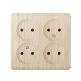 Розетка четырехместная без заземления 16А Systeme Electric (Schneider Electric) Etude, сосна PA16-205D