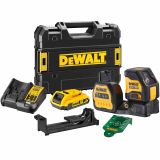 Аккумуляторный лазерный построитель плоскостей DEWALT DCE088D1G18, 12/18 В, зеленый луч, 30 м, с АКБ 2 Ач и ЗУ, в кейсе TSTAK
