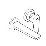 Смеситель для раковины GROHE BauEdge в комплекте с монтажной частью, хром (20474001)