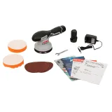 Аккумуляторная полировальная машина ИНТЕРСКОЛ АПМ-125/12ВЭ, 12 В, 125 мм, 5000 об/мин, с 2 АКБ 2 Ач и ЗУ (788.2.2.70)