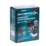 Аккумуляторная дрель-шуруповерт ИНТЕРСКОЛ ДА-13/18В 55, 18 В, 1850 об/мин, без АКБ и ЗУ (952.0.0.70)